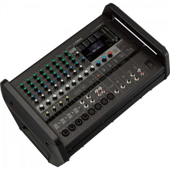 Mesa de Som Analógico Amplificado EMX7 Preto YAMAHA - Mundomax