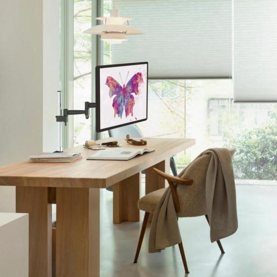 Suporte Articulado P/ Monitor 13\" a 27\" SBRM752 Preto/Prata BRASFORMA por 0,00 à vista no boleto/pix ou parcele em até 1x sem juros. Compre na loja Mundomax!