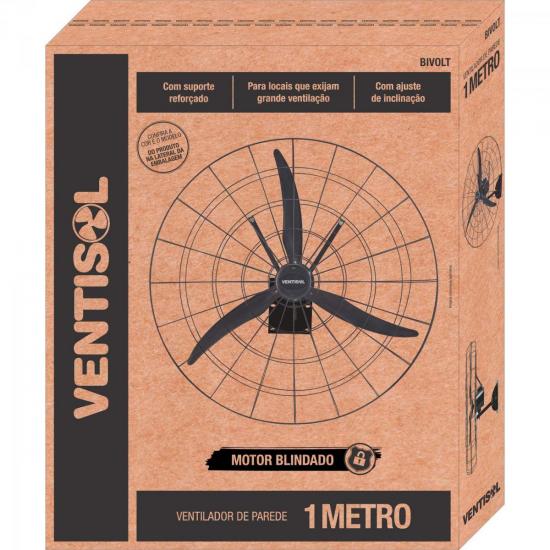 Ventilador de Parede 1m Bivolt 1 METRO Preto VENTISOL por 0,00 à vista no boleto/pix ou parcele em até 1x sem juros. Compre na loja Mundomax!
