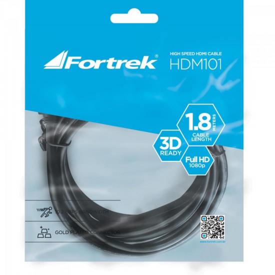 Cabo HDMI 1.4 3D HDM-101/1.8M Preto FORTREK por 7,00 à vista no boleto/pix ou parcele em até 1x sem juros. Compre na loja Mundomax!
