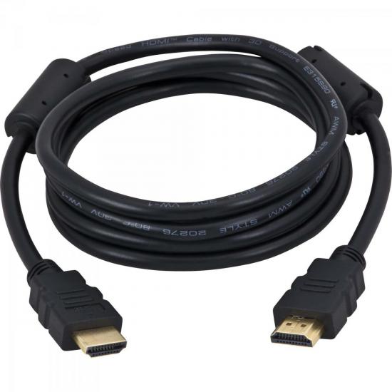 Cabo HDMI 1.4 3D Com Filtro HDF-103/5M Preto FORTREK por 36,90 à vista no boleto/pix ou parcele em até 1x sem juros. Compre na loja Mundomax!