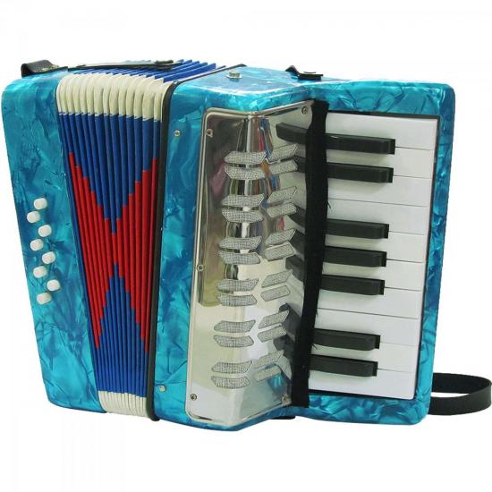 Acordeon Sanfona Infantil KIDS 17T Azul ACCORDION por 0,00 à vista no boleto/pix ou parcele em até 1x sem juros. Compre na loja Mundomax!