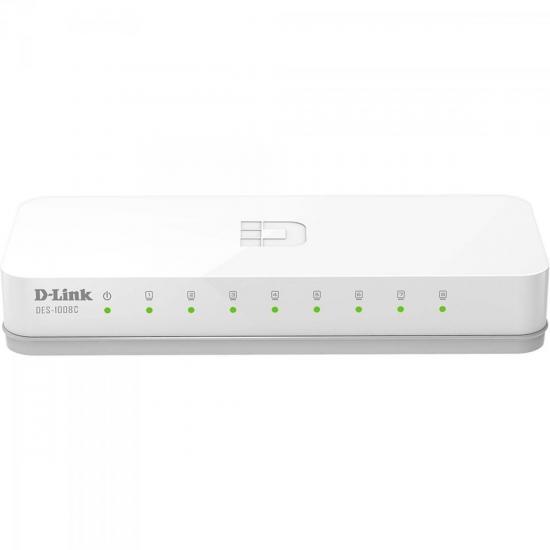 Switch Fast 8 Portas 100Mbps DES-1008C Branco D-LINK por 73,90 à vista no boleto/pix ou parcele em até 2x sem juros. Compre na loja Mundomax!
