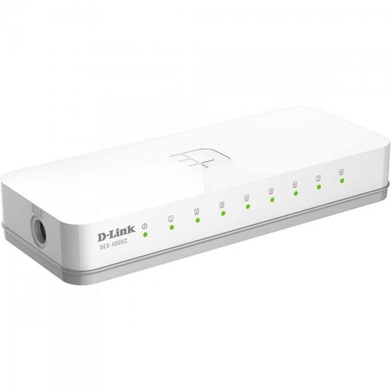 Switch Fast 8 Portas 100Mbps DES-1008C Branco D-LINK por 73,90 à vista no boleto/pix ou parcele em até 2x sem juros. Compre na loja Mundomax!