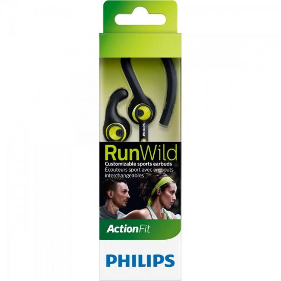 Fone de Ouvido Esportivo 3 em 1 SHQ1400CL/00 Preto/Amarelo PHILIPS por 0,00 à vista no boleto/pix ou parcele em até 1x sem juros. Compre na loja Mundomax!