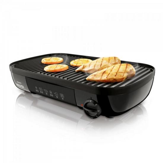 Grill de Mesa 1500W 127V RI6320/21 Preto PHILIPS WALITA por 0,00 à vista no boleto/pix ou parcele em até 1x sem juros. Compre na loja Mundomax!