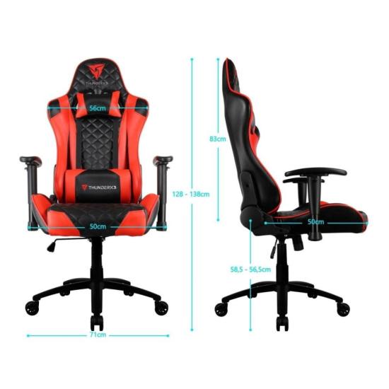 Cadeira Gamer ThunderX3 TGC12 Vermelha por 1.444,00 à vista no boleto/pix ou parcele em até 12x sem juros. Compre na loja Mundomax!