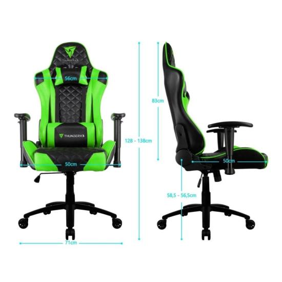 Cadeira Gamer ThunderX3 TGC12 Verde por 1.444,00 à vista no boleto/pix ou parcele em até 12x sem juros. Compre na loja Mundomax!
