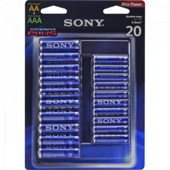 Pilha Alcalina 10 AA + 10 AAA STAMINA PLUS ALMX-B20D SONY por 34,90 à vista no boleto/pix ou parcele em até 1x sem juros. Compre na loja Mundomax!
