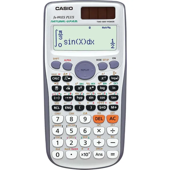 Calculadora Científica 417 Funções FX-991ES PLUS Cinza CASIO por 209,90 à vista no boleto/pix ou parcele em até 8x sem juros. Compre na loja Mundomax!