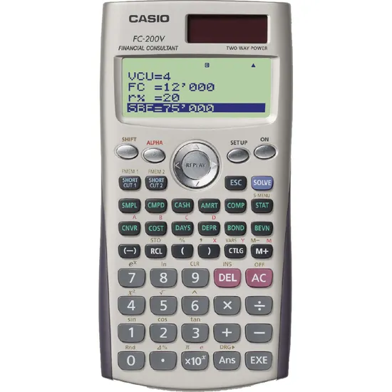 Calculadora Financeira FC-200V Branca CASIO por 339,90 à vista no boleto/pix ou parcele em até 10x sem juros. Compre na loja Mundomax!