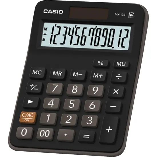 Calculadora de Mesa Casio MX-12B Preta por 38,99 à vista no boleto/pix ou parcele em até 1x sem juros. Compre na loja Mundomax!