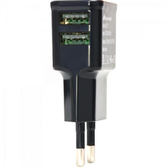 Fonte de Energia USB 2 Portas 2,1A UPK-121 Preto FORTREK por 26,90 à vista no boleto/pix ou parcele em até 1x sem juros. Compre na loja Mundomax!