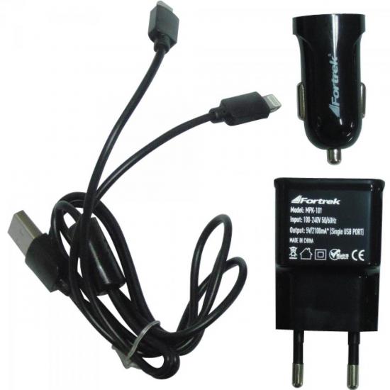 Kit Carregadores de Energia USB 12V/Bivolt MPK-101 Preto FORTREK por 36,90 à vista no boleto/pix ou parcele em até 1x sem juros. Compre na loja Mundomax!