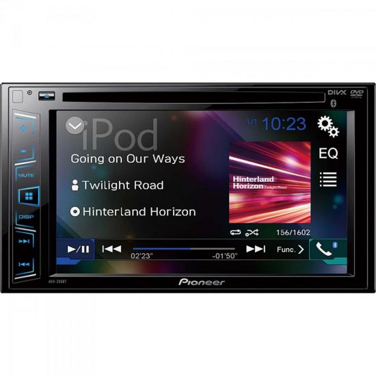 Auto Rádio DVD/USB/AM/FM/BLUETOOTH AVH-298BT Preto PIONEER por 0,00 à vista no boleto/pix ou parcele em até 1x sem juros. Compre na loja Mundomax!