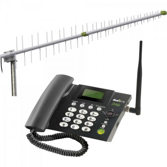Kit Telefone Celular Fixo PROKD-6000 Preto PROELETRONIC (61972)