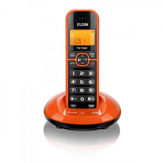 Telefone sem Fio com ID TSF-7600 Laranja ELGIN por 0,00 à vista no boleto/pix ou parcele em até 1x sem juros. Compre na loja Mundomax!