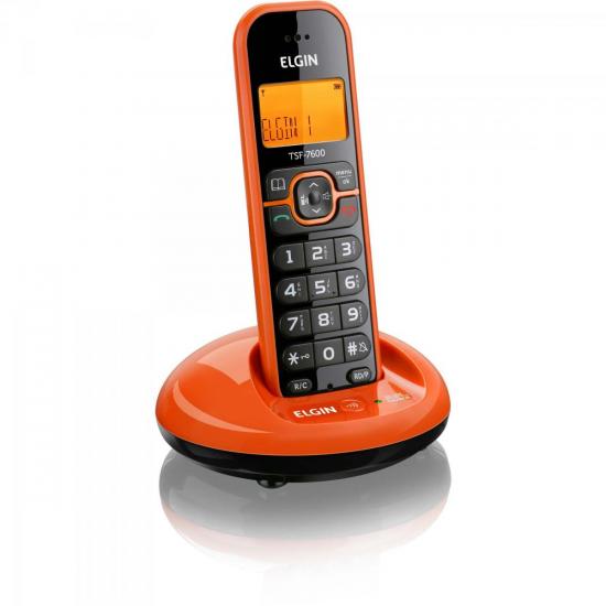 Telefone sem Fio com ID TSF-7600 Laranja ELGIN por 0,00 à vista no boleto/pix ou parcele em até 1x sem juros. Compre na loja Mundomax!