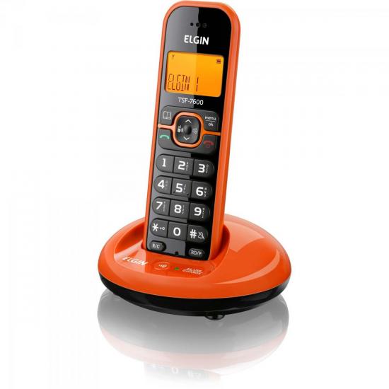 Telefone sem Fio com ID TSF-7600 Laranja ELGIN por 0,00 à vista no boleto/pix ou parcele em até 1x sem juros. Compre na loja Mundomax!