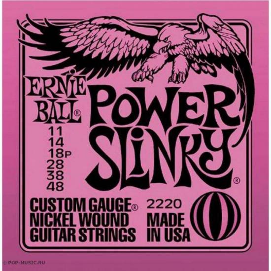 Encordoamento Para Guitarra Aço 0.11 2220 POWER SLINKY ERNIE BALL (61996)
