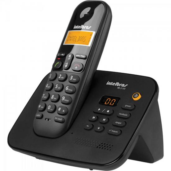 Telefone sem Fio com ID + Secretária TS-3130 Preto INTELBRAS por 229,00 à vista no boleto/pix ou parcele em até 9x sem juros. Compre na loja Mundomax!