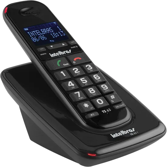 Telefone sem Fio com ID TS-63-V Preto INTELBRAS (62005)