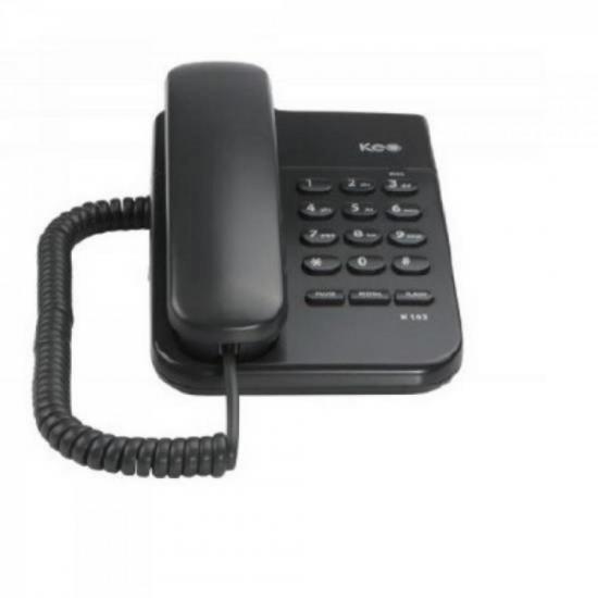 Telefone de mesa KEO K103 Preto INTELBRAS por 0,00 à vista no boleto/pix ou parcele em até 1x sem juros. Compre na loja Mundomax!