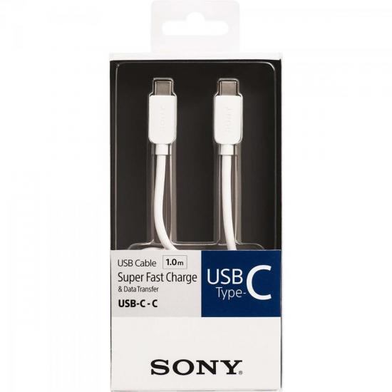 Cabo de Transferência e Carregamento USB Tipo C CP-CC100 1m Branco SONY por 48,99 à vista no boleto/pix ou parcele em até 1x sem juros. Compre na loja Mundomax!