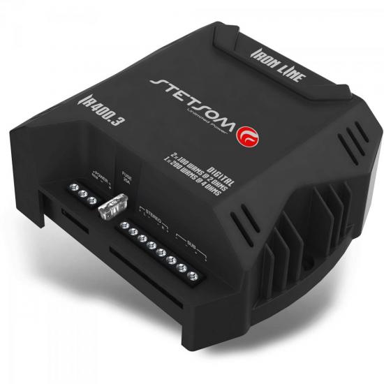 Módulo 400W 2 Ohms IRON LINE IR400.3 STETSOM por 0,00 à vista no boleto/pix ou parcele em até 1x sem juros. Compre na loja Mundomax!