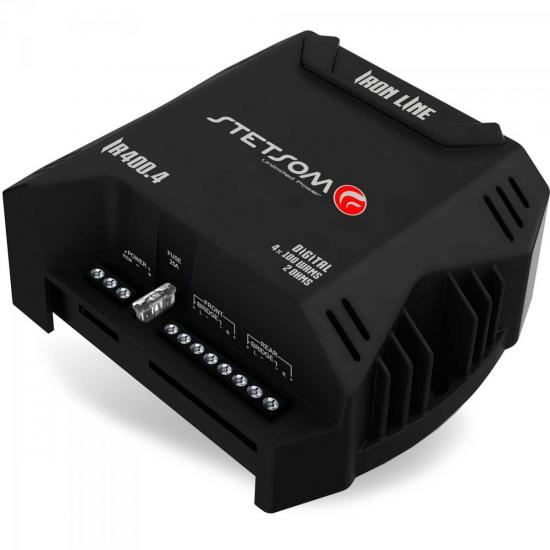 Módulo 400W 2 Ohms IRON LINE IR400.4 STETSOM por 0,00 à vista no boleto/pix ou parcele em até 1x sem juros. Compre na loja Mundomax!