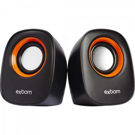 Caixa Multimídia 2.0 5W RMS CS-89 Preta/Laranja EXBOM por 0,00 à vista no boleto/pix ou parcele em até 1x sem juros. Compre na loja Mundomax!