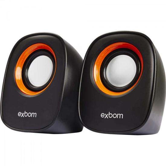 Caixa Multimídia 2.0 5W RMS CS-89 Preta/Laranja EXBOM por 0,00 à vista no boleto/pix ou parcele em até 1x sem juros. Compre na loja Mundomax!