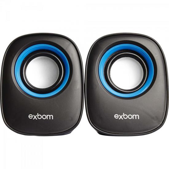 Caixa Multimídia 2.0 5W RMS CS-89 Preta/Azul EXBOM por 0,00 à vista no boleto/pix ou parcele em até 1x sem juros. Compre na loja Mundomax!