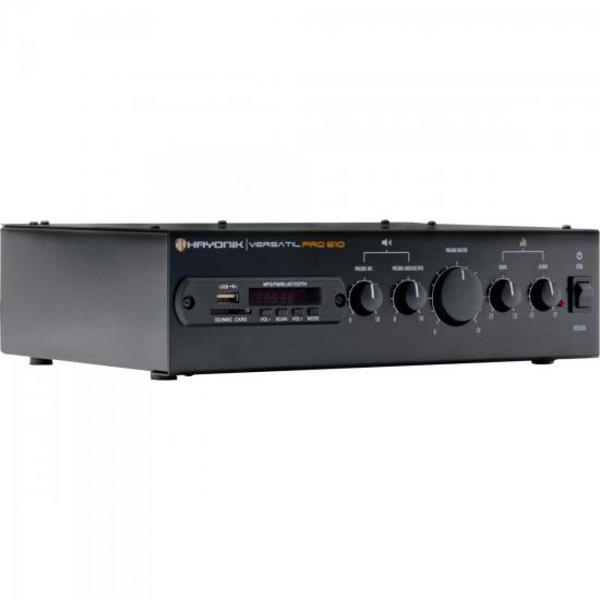 Amplificador 100W com Bluetooth VERSATIL PRO-610 Preto HAYONIK