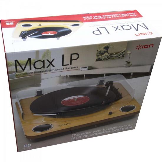 Toca Discos com Alto Falante + Conversor Digital MP3 MAX LP ION por 0,00 à vista no boleto/pix ou parcele em até 1x sem juros. Compre na loja Mundomax!