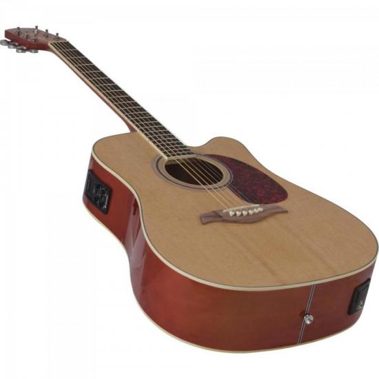 Violão GIANNINI Eletroacústico Dreadnought Cutaway Aço DG-41 CEQ Natural + Capa + 3 Palhetas por 0,00 à vista no boleto/pix ou parcele em até 1x sem juros. Compre na loja Mundomax!