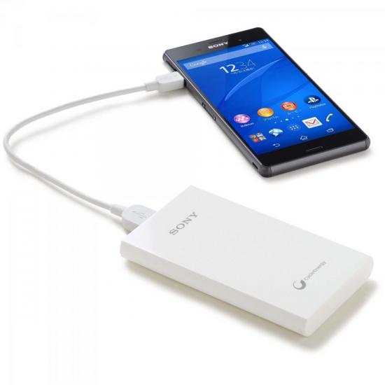 Carregador Portátil USB 5000mAh CP-V5A Branco SONY por 0,00 à vista no boleto/pix ou parcele em até 1x sem juros. Compre na loja Mundomax!