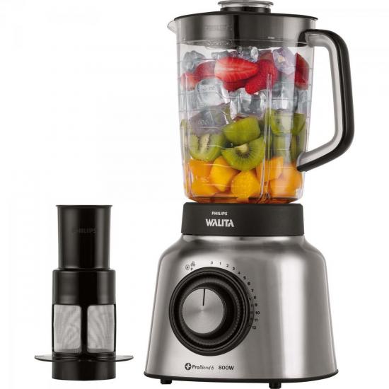 Liquidificador ProBlend Duravita Inox RI2137 220V PHILIPS WALITA por 0,00 à vista no boleto/pix ou parcele em até 1x sem juros. Compre na loja Mundomax!