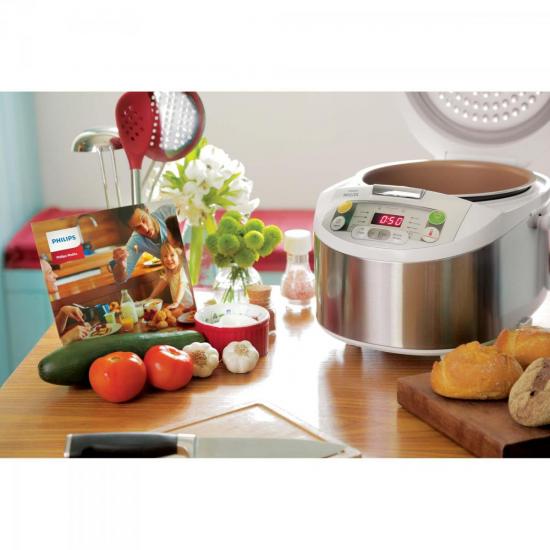 Multicooker Daily Collection RI3237/7 Branca/Cinza 220V PHILIPS WALITA por 0,00 à vista no boleto/pix ou parcele em até 1x sem juros. Compre na loja Mundomax!