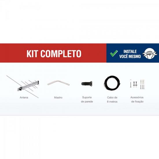 Kit Antena Log Externa TV 4 em 1 LVU-8 AQUÁRIO por 0,00 à vista no boleto/pix ou parcele em até 1x sem juros. Compre na loja Mundomax!