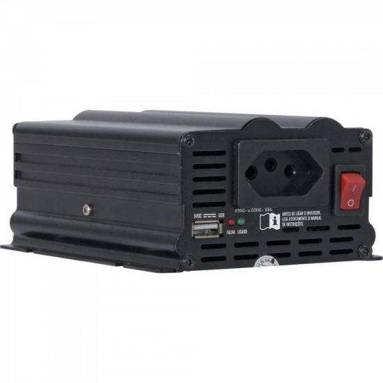 Inversor 300W 12VDC/127V Onda Modificada Cinza Escuro HAYONIK por 0,00 à vista no boleto/pix ou parcele em até 1x sem juros. Compre na loja Mundomax!