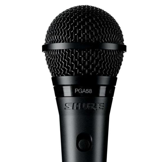 Microfone de Mão PGA58-LC Preto SHURE por 652,00 à vista no boleto/pix ou parcele em até 10x sem juros. Compre na loja Mundomax!