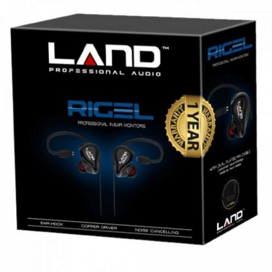 Fone de Ouvido Profissional Intra Auricular RIGEL ULTRA DRIVE Preto LAND por 0,00 à vista no boleto/pix ou parcele em até 1x sem juros. Compre na loja Mundomax!
