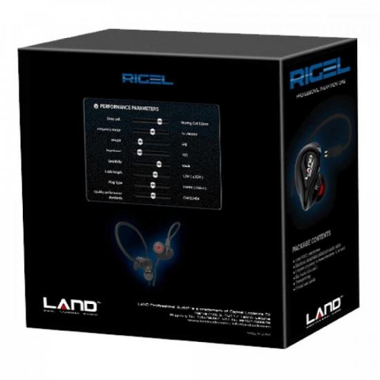 Fone de Ouvido Profissional Intra Auricular RIGEL ULTRA DRIVE Preto LAND por 0,00 à vista no boleto/pix ou parcele em até 1x sem juros. Compre na loja Mundomax!
