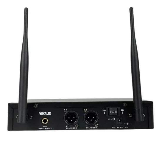 Microfone Sem Fio Duplo VLR502 Plus Vokal por 1.199,99 à vista no boleto/pix ou parcele em até 12x sem juros. Compre na loja Mundomax!