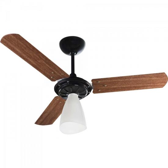 Ventilador de Teto 3 Pás 127V WIND LIGHT Preto/Mogno VENTISOL por 0,00 à vista no boleto/pix ou parcele em até 1x sem juros. Compre na loja Mundomax!