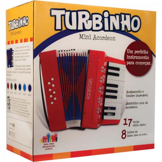 Acordeon Infantil Turbinho 104 Preto por 371,99 à vista no boleto/pix ou parcele em até 10x sem juros. Compre na loja Mundomax!