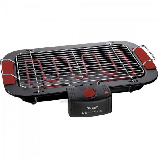 Churrasqueira Elétrica 127V CH01 Preta AGRATTO por 0,00 à vista no boleto/pix ou parcele em até 1x sem juros. Compre na loja Mundomax!