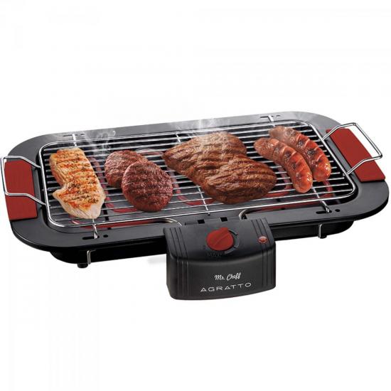 Churrasqueira Elétrica 220V CH02 Preta AGRATTO por 0,00 à vista no boleto/pix ou parcele em até 1x sem juros. Compre na loja Mundomax!