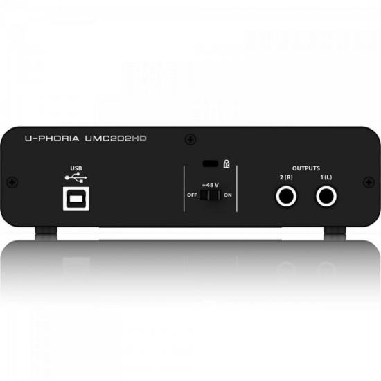Interface de Áudio Digital U-PHORIA UMC202HD Preto BEHRINGER por 1.109,00 à vista no boleto/pix ou parcele em até 12x sem juros. Compre na loja Mundomax!